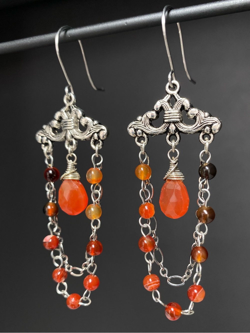 Carnelian Chandelier Earrings
